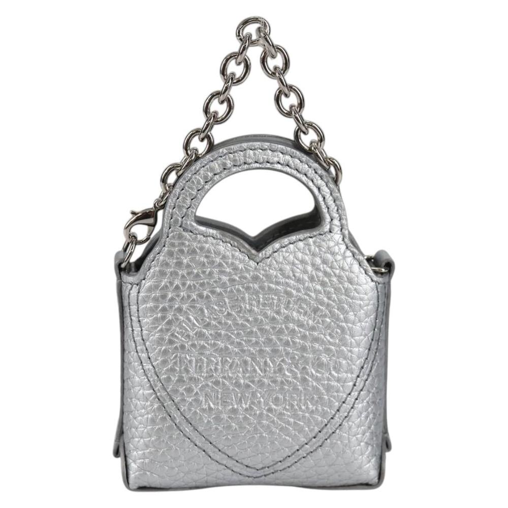 Tiffany & Co. Return To Micro Tote Charm Leather Silver